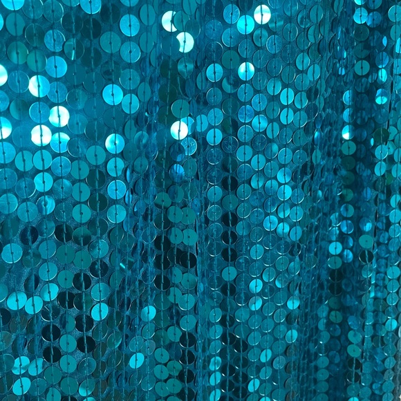 Blue sequin evening disco dress - Picture 8 of 11